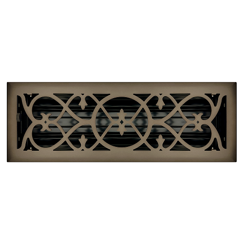 4 x 14 Victorian Oil Rubbed Bronze Plated Register