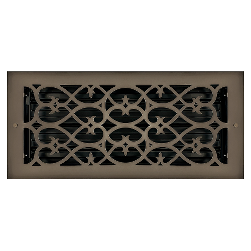 6 x 14 Victorian Oil Rubbed Bronze Plated Register
