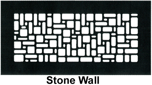 Gold Series Floor Register Stone Wall Style